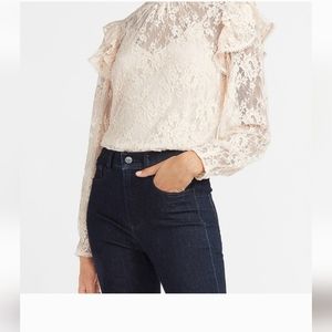 NWT Express Mock Lace Top